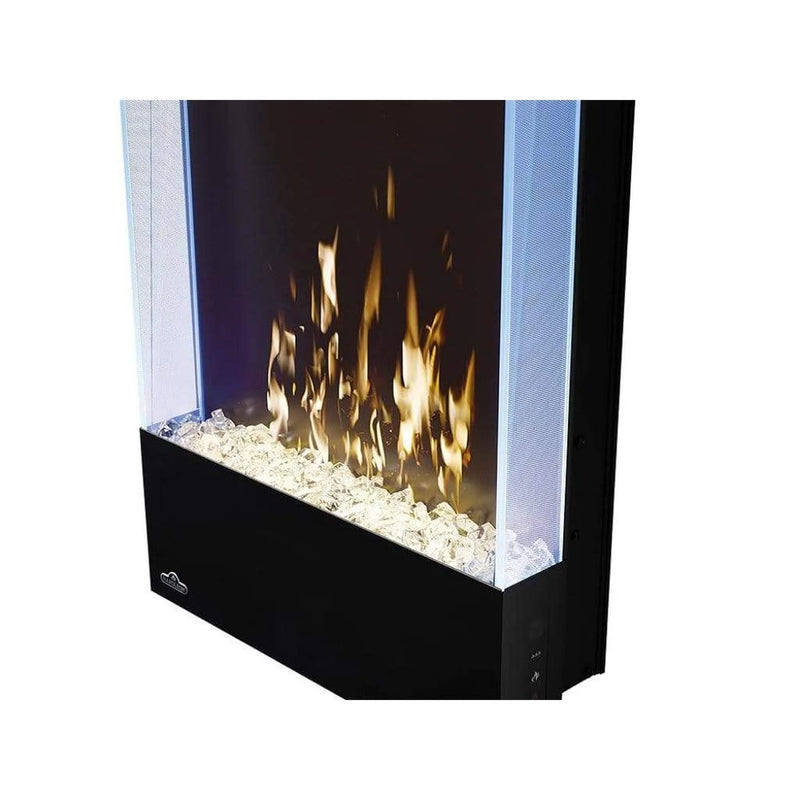 Load image into Gallery viewer, Napoleon Allure Vertical 32-inch wall-hanging electric fireplace with multi-color LED flames and crystal ember bed

