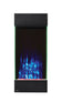 Load image into Gallery viewer, Napoleon Allure Vertical 38-inch electric fireplace with blue flames, green side lighting, and crystal ember media
