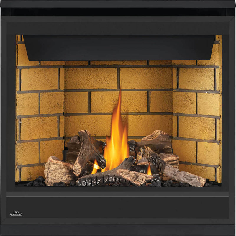 Load image into Gallery viewer, Napoleon Ascent 36 direct vent gas fireplace with electronic ignition and PHAZER log set
