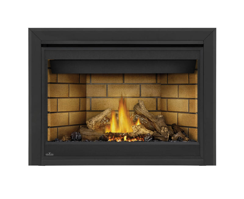 Load image into Gallery viewer, Napoleon Ascent 46 Direct Vent Gas Fireplace with hand-painted PHAZER log set and clean-faced design
