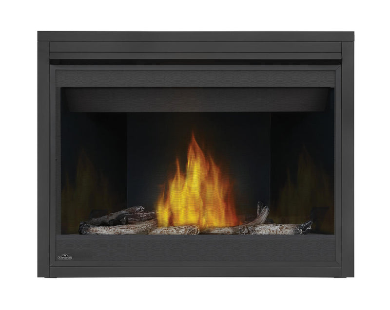 Load image into Gallery viewer, Napoleon Ascent 46 Direct Vent Gas Fireplace with hand-painted PHAZER log set and clean-faced design

