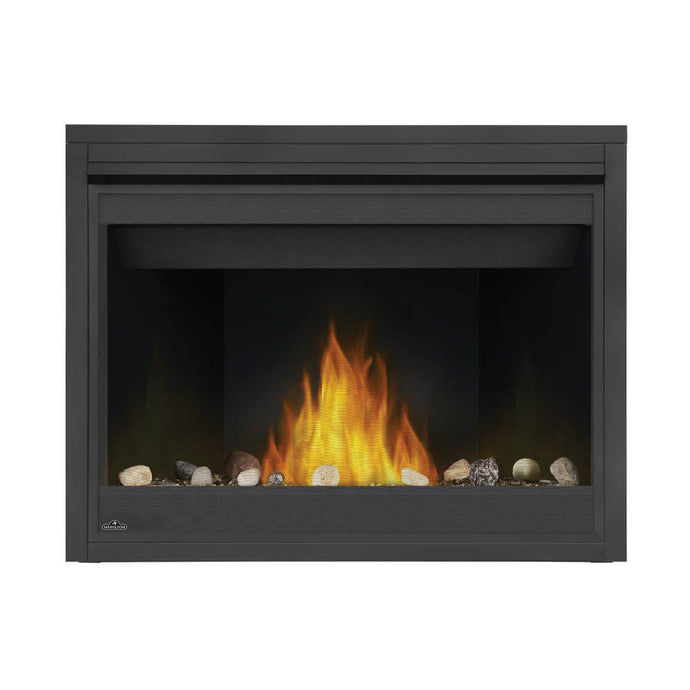 Napoleon Ascent 46 Direct Vent Gas Fireplace with hand-painted PHAZER log set and clean-faced design
