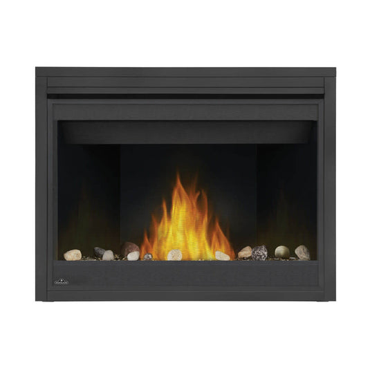 Napoleon Ascent 46 Direct Vent Gas Fireplace with hand-painted PHAZER log set and clean-faced design