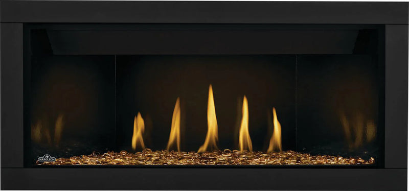 Load image into Gallery viewer, Napoleon Ascent Premium 42-Inch Electronic Ignition Direct Vent Linear Gas Fireplace with sleek single-sided design and customizable media options
