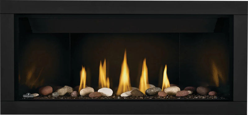 Load image into Gallery viewer, Napoleon Ascent Premium 42-Inch Electronic Ignition Direct Vent Linear Gas Fireplace with sleek single-sided design and customizable media options
