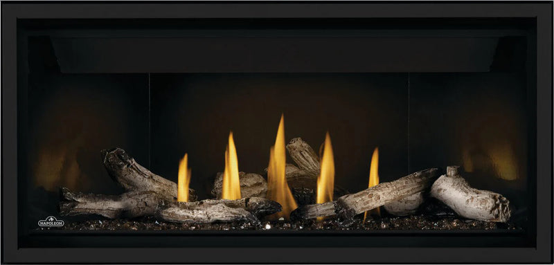 Load image into Gallery viewer, Napoleon Ascent Premium 42-Inch Electronic Ignition Direct Vent Linear Gas Fireplace with sleek single-sided design and customizable media options
