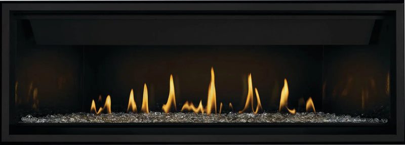 Load image into Gallery viewer, Napoleon Ascent Premium 56-Inch Electronic Ignition Direct Vent Linear Gas Fireplace with modern design and premium safety barrier
