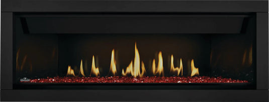 Napoleon Ascent Premium 56-Inch Electronic Ignition Direct Vent Linear Gas Fireplace with modern design and premium safety barrier