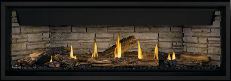 Load image into Gallery viewer, Napoleon Ascent Premium 56-Inch Electronic Ignition Direct Vent Linear Gas Fireplace with modern design and premium safety barrier
