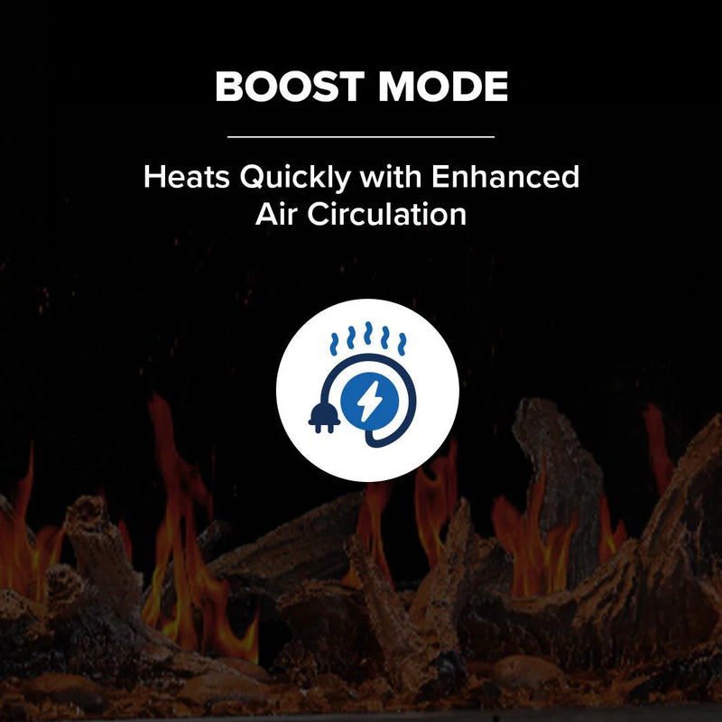 Load image into Gallery viewer, Napoleon Astound 50-inch built-in electric fireplace with Wi-Fi connectivity and ultra-realistic flames
