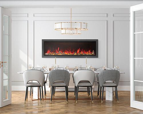 Load image into Gallery viewer, Napoleon Astound 50-inch built-in electric fireplace with Wi-Fi connectivity and ultra-realistic flames
