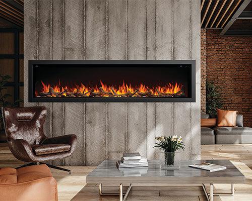 Load image into Gallery viewer, Napoleon Astound 50-inch built-in electric fireplace with Wi-Fi connectivity and ultra-realistic flames
