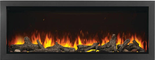 Napoleon Astound 62-inch built-in electric fireplace with Wi-Fi connectivity, large viewing area and driftwood log set
