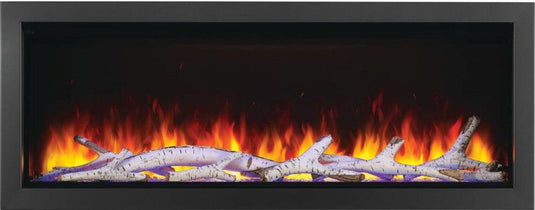 Napoleon Astound 62-inch built-in electric fireplace with Wi-Fi connectivity, large viewing area and driftwood log set
