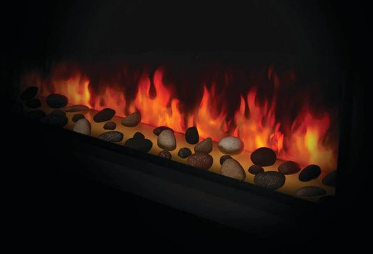 Napoleon Astound 62-inch built-in electric fireplace with Wi-Fi connectivity, large viewing area and driftwood log set
