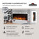 Load image into Gallery viewer, Napoleon Astound FlexMount 62-inch electric fireplace NEFL62AB dimensions infographic showing 62-inch width, 23-inch height, 7 1/8-inch depth, and dual-voltage heating specifications.
