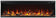 Load image into Gallery viewer, Napoleon Astound FlexMount 74-inch electric fireplace NEFL74AB front view with orange and yellow flames, included Beach Fire logs, and Woodland decorative media.
