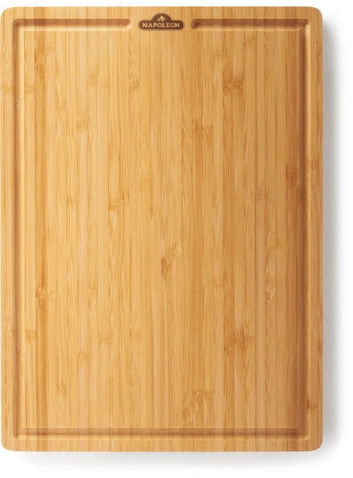 Napoleon Bamboo Cutting Board with Juice Grooves and Silicone Feet – Fits Rogue and Rogue XT Grill Side Shelves
