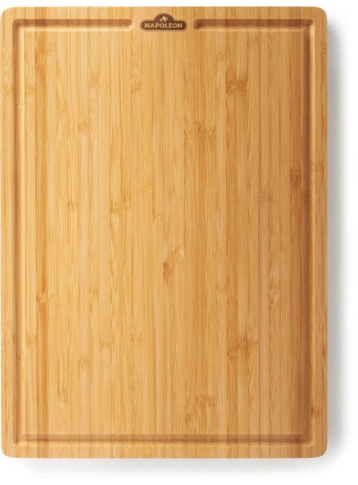 Napoleon Bamboo Cutting Board with Juice Grooves and Silicone Feet – Fits Rogue and Rogue XT Grill Side Shelves