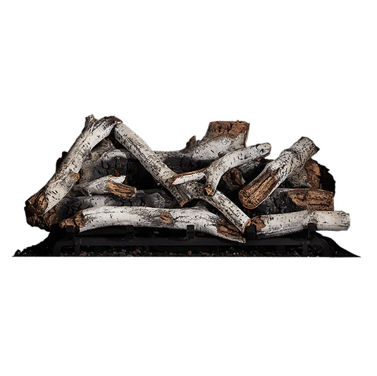 Napoleon Birch Log Set for 42-Inch Elevation X Direct Vent Gas Fireplace with realistic birch logs