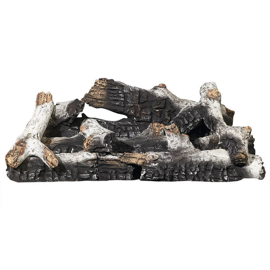 Napoleon Birch Log Set for GDIX4 Oakville Direct Vent Gas Fireplace Insert with realistic birch logs