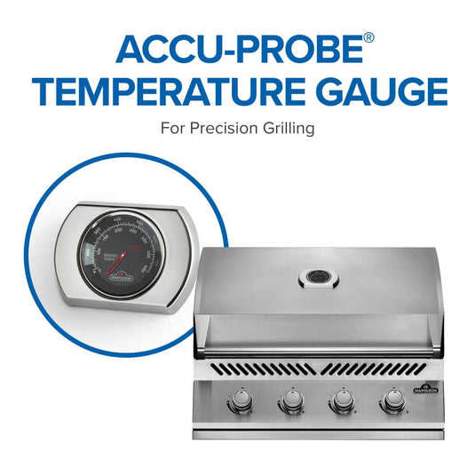 Napoleon Built-In 500 Series 32-inch Grill Head with stainless steel construction and four burners for outdoor kitchen installation