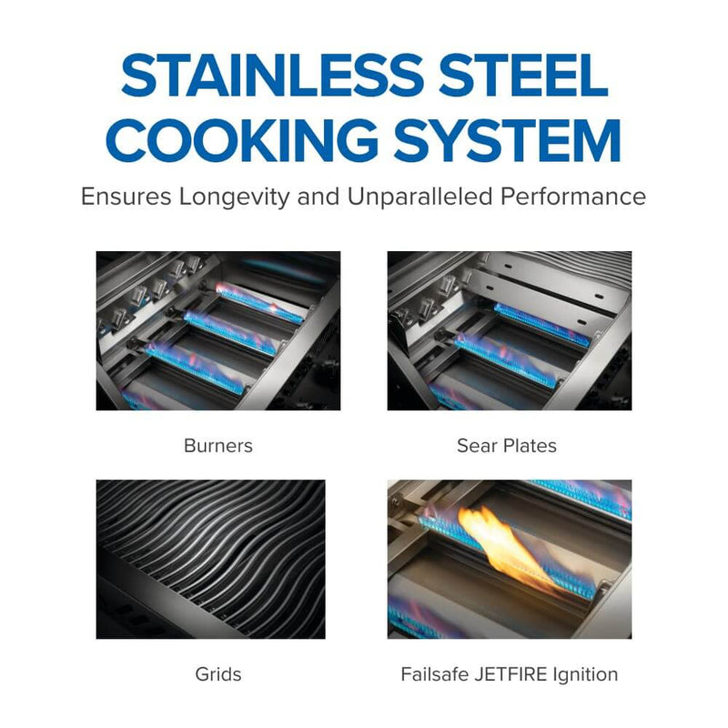 Load image into Gallery viewer, Napoleon Built-In 500 Series 32-inch Grill Head with stainless steel construction and four burners for outdoor kitchen installation
