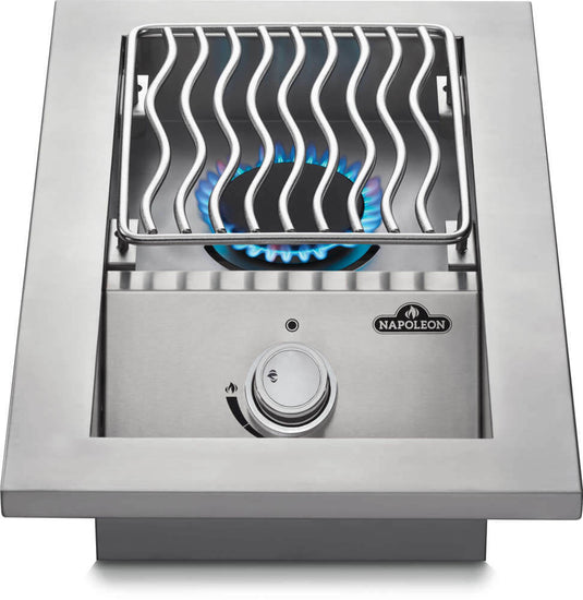 Napoleon Built-in 500 Series Single Range Top Burner with Stainless Steel Cover for Outdoor Kitchens