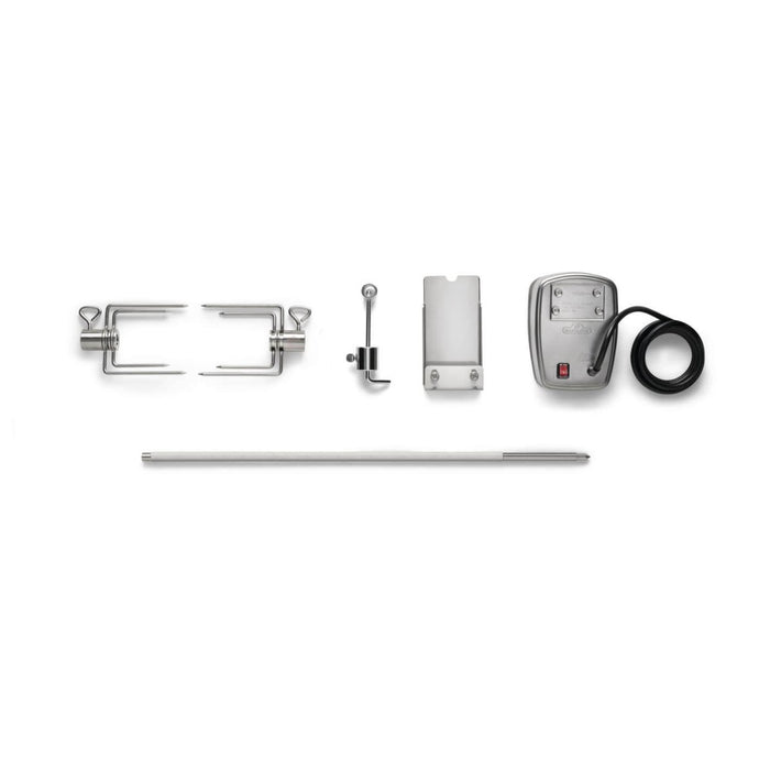 Napoleon Built-In 700 Series 32 Inch Rotisserie Kit with stainless steel spit rod and heavy-duty motor