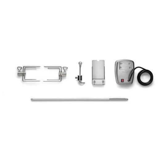 Napoleon Built-In 700 Series 32 Inch Rotisserie Kit with stainless steel spit rod and heavy-duty motor