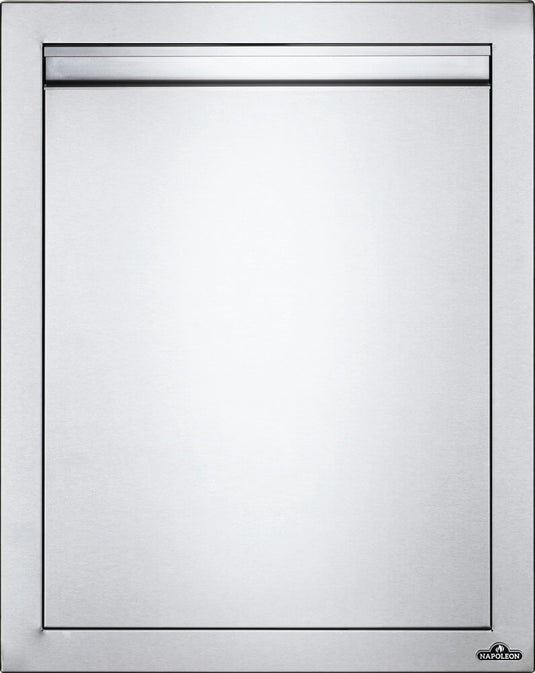 Napoleon Built-In Reversible Single Door in Stainless Steel with Soft Closing Hardware and Seamless Trim