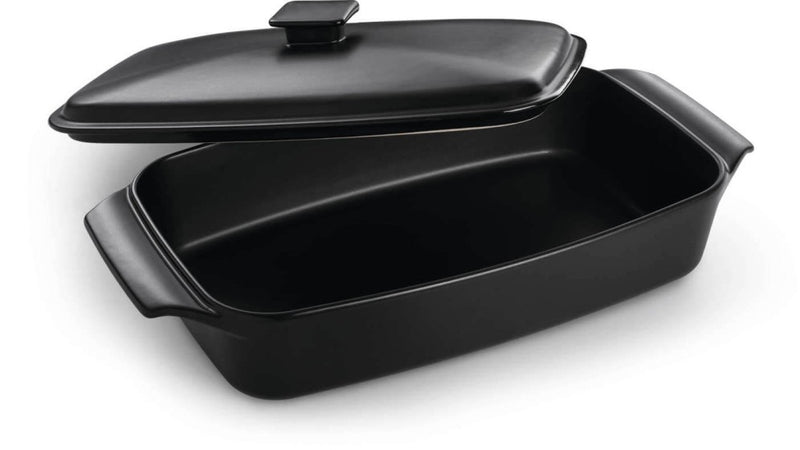 Load image into Gallery viewer, Napoleon Ceramic Casserole Dish with Lid – Non-stick glazed ceramic baking and roasting dish for oven and grill use
