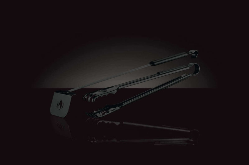 Load image into Gallery viewer, Napoleon charcoal rake and tongs set made of stainless steel for safe handling of hot coals and grilling grids
