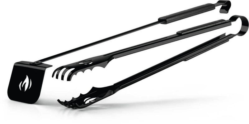 Load image into Gallery viewer, Napoleon charcoal rake and tongs set made of stainless steel for safe handling of hot coals and grilling grids
