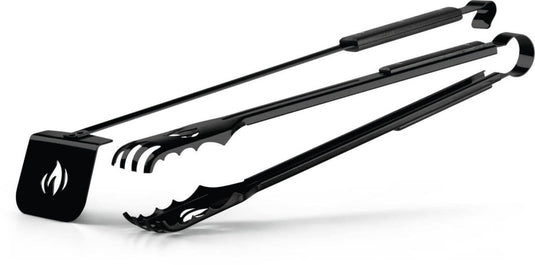 Napoleon charcoal rake and tongs set made of stainless steel for safe handling of hot coals and grilling grids