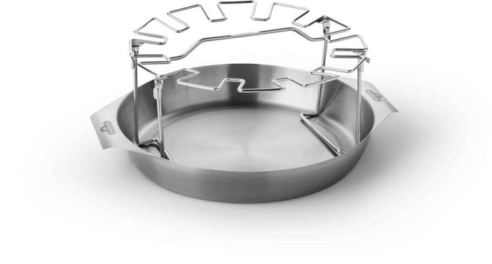  Napoleon Stainless Steel Chicken Leg Grill Rack with 12 Slots and Removable Drip Pan for Even Cooking and One-Pot Meals