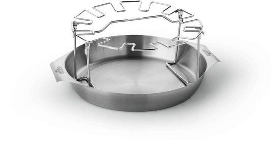  Napoleon Stainless Steel Chicken Leg Grill Rack with 12 Slots and Removable Drip Pan for Even Cooking and One-Pot Meals