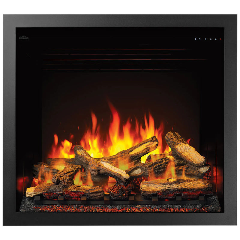 Load image into Gallery viewer, Napoleon Elevation Built-In Electric Fireplace with realistic triple-layer flame and premium split oak logs
