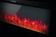 Load image into Gallery viewer, Close-up of Napoleon Entice electric fireplace red LED flames and illuminated crystal ember bed
