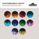 Load image into Gallery viewer, Napoleon Entice electric fireplace infographic displaying 10 customizable LED flame colors
