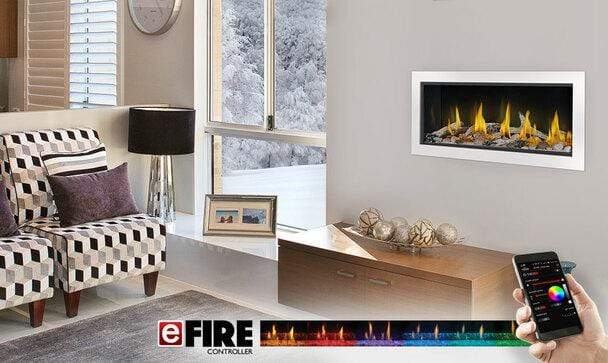 Napoleon FF38K Black Powder Coated Flush Front with Safety Barrier for fireplace