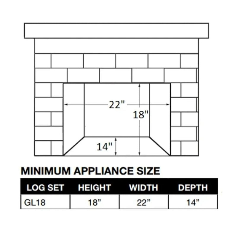 Load image into Gallery viewer, Napoleon Fiberglow 18-Inch vented natural gas log set with electronic ignition, cast iron andirons, charcoal embers, and lava rocks for realistic fireplace flames
