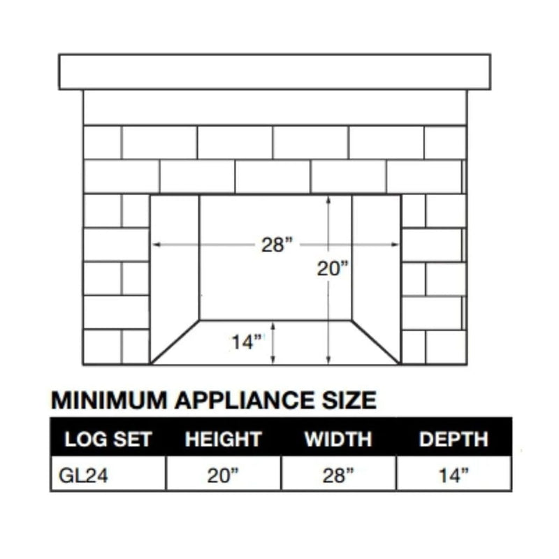 Load image into Gallery viewer, Napoleon Fiberglow 24-Inch Vented Natural Gas Log Set with Electronic Ignition showing realistic logs, cast iron andirons, and lava rocks
