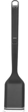Load image into Gallery viewer, Front view of Napoleon GABR001 Essential Series grill cleaning brush with black ergonomic handle, hanging loop and stainless steel scraper edge
