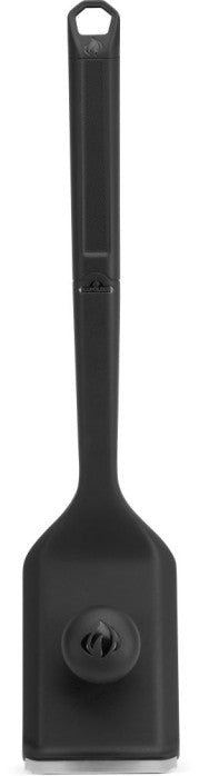 Front view of Napoleon GABR004 grill combo brush with long black handle and integrated scraper