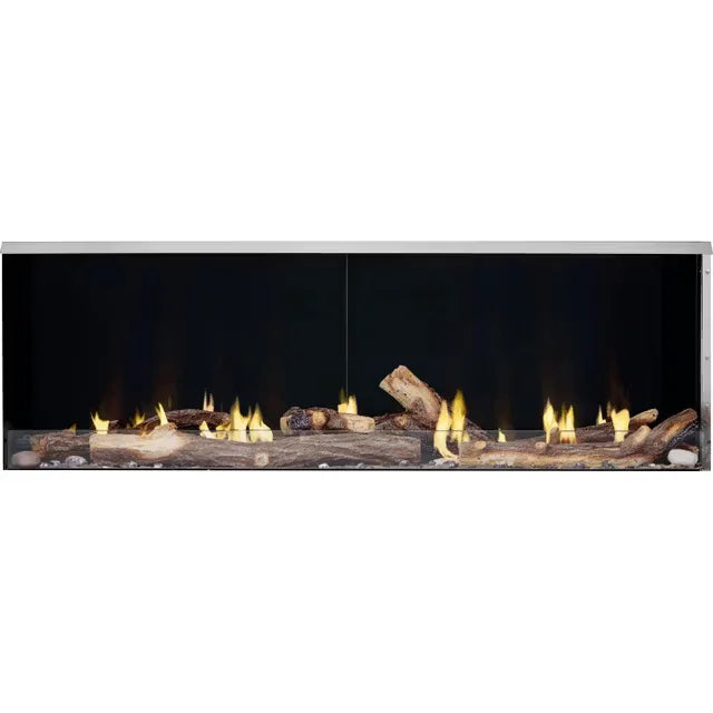 Load image into Gallery viewer, Napoleon Galaxy 62 outdoor gas fireplace with stainless steel firebox and LED lighting
