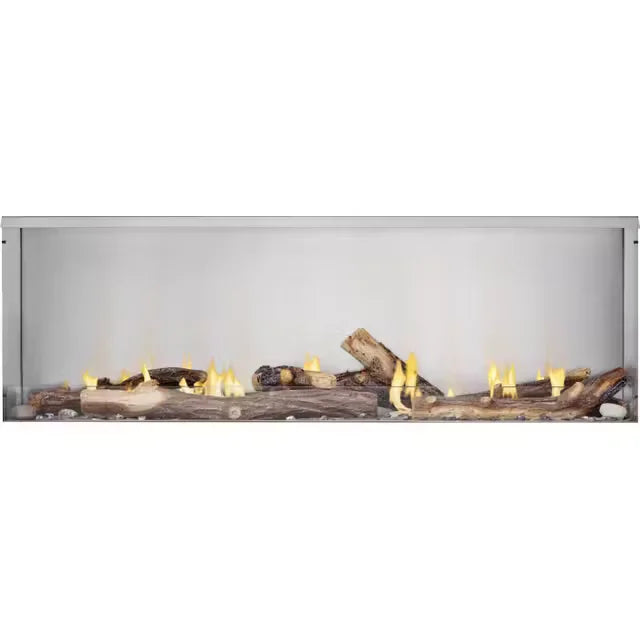 Load image into Gallery viewer, Napoleon Galaxy 62 outdoor gas fireplace with stainless steel firebox and LED lighting
