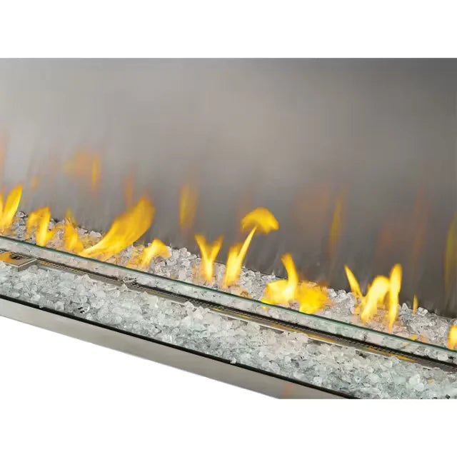 Load image into Gallery viewer, Napoleon Galaxy 62 outdoor gas fireplace with stainless steel firebox and LED lighting
