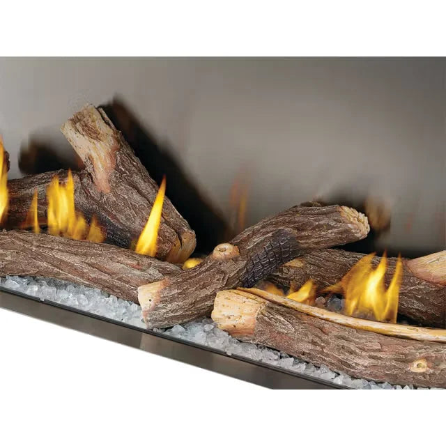 Load image into Gallery viewer, Napoleon Galaxy 62 outdoor gas fireplace with stainless steel firebox and LED lighting
