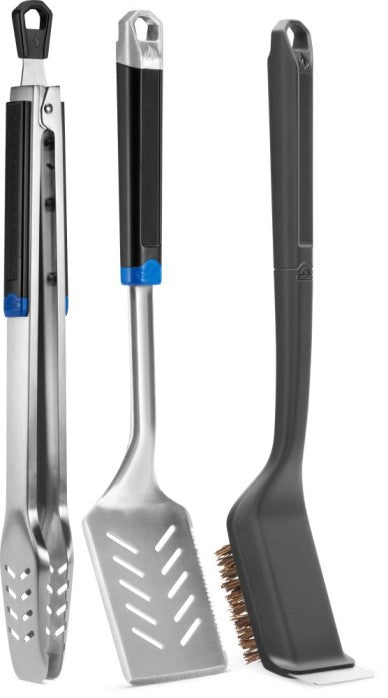 Alternate angled view of the three Napoleon Essential Series grilling tools
